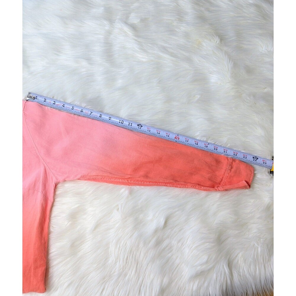 Tommy Bahama Men’s Linen Shirt Pink Long Sleeve Button Down Medium - Picture 7 of 12